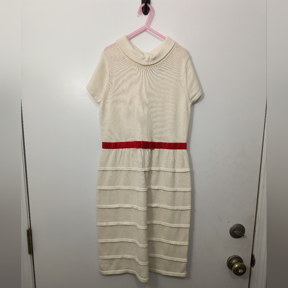 Janie and Jack Tartan Party Dot Trim Sweater Dress